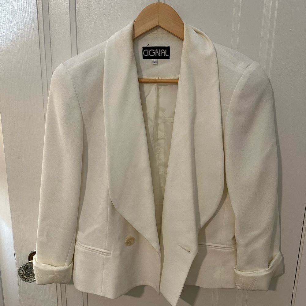 Women's Elegant Cream Blazer